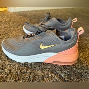 Women’s Nike Air shoes. Gray and pink. Size 9